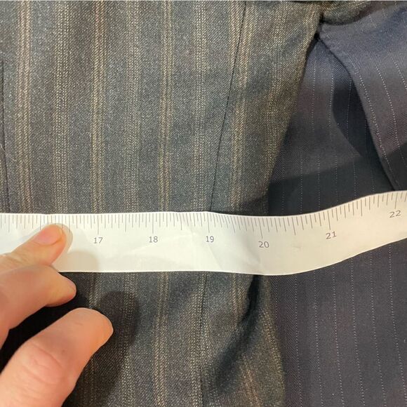 Ermenegildo Zegna Roma Cashmere Wool Black Brown 3-Button Blazer 48R Striped - Picture 14 of 15